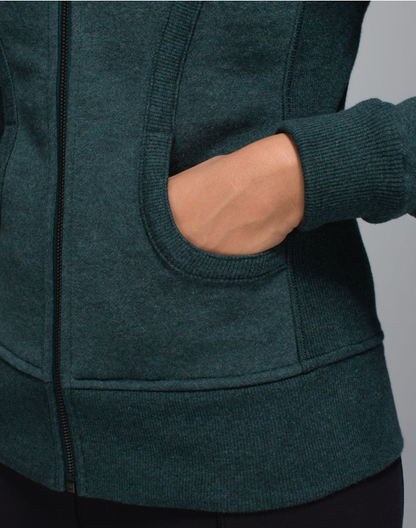 Lululemon Scuba Hoodie II Heathered Fuel Green/Fuel Green Sz 4