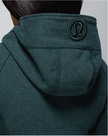 Lululemon Scuba Hoodie II Heathered Fuel Green/Fuel Green Sz 4