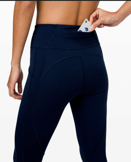 Lululemon Time To Sweat Crop Leggings 23" Inseam True Navy Sz 6