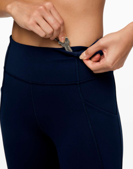 Lululemon Time To Sweat Crop Leggings 23" Inseam True Navy Sz 6
