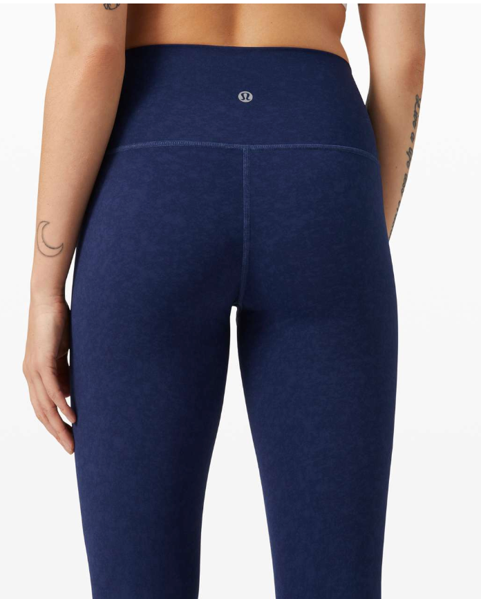 Lululemon Wunder Under Crop High-Rise 21" Inseam Indigo Spray Mineral Blue Sz 6 Brand New