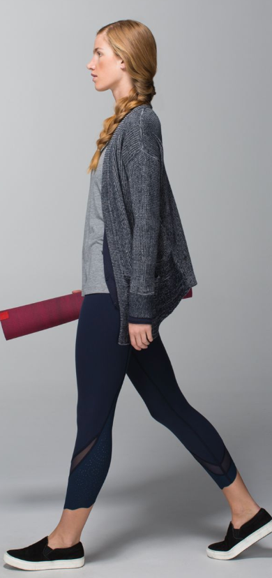 Lululemon Wunder Under Pant Laser Cut Hem (optional Roll Down) 23" Inseam Inkwell, Sz 6