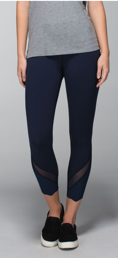 Lululemon Wunder Under Pant Laser Cut Hem (optional Roll Down) 23" Inseam Inkwell, Sz 6