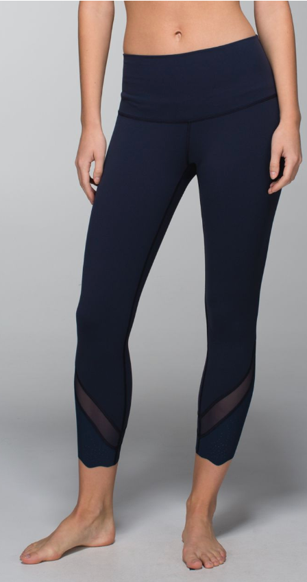 Lululemon Wunder Under Pant Laser Cut Hem (optional Roll Down) 23" Inseam Inkwell, Sz 6