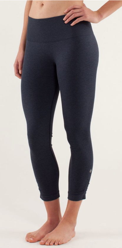 Lululemon Ebb And Flow Crop II 21" Inseam Inkwell Sz 6