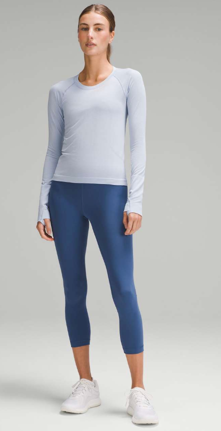 Lululemon Wunder Train High-Rise Crop 23" Inseam Pitch Blue Sz 6 Brand New