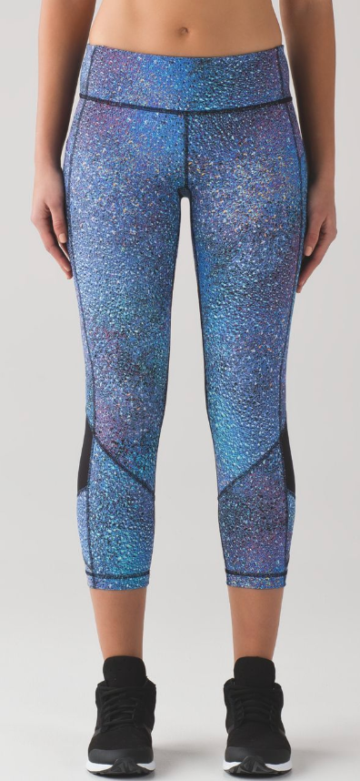 Lululemon Pace Rival Crop 22" Inseam Strive Multi Black/Black Sz 6