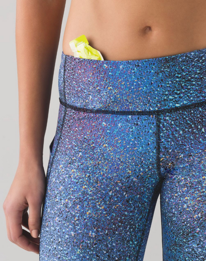 Lululemon Pace Rival Crop 22" Inseam Strive Multi Black/Black Sz 6