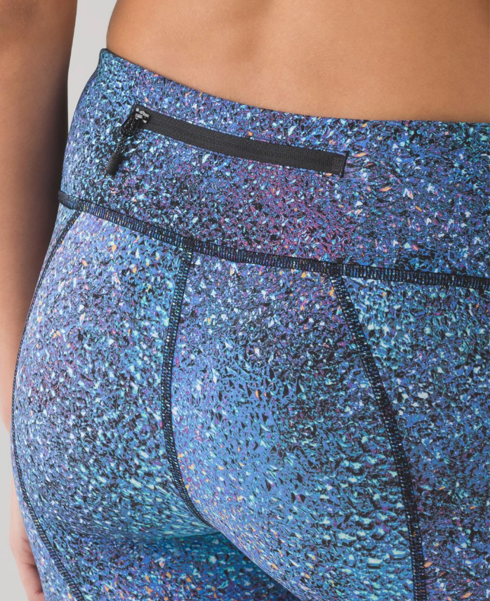 Lululemon Pace Rival Crop 22" Inseam Strive Multi Black/Black Sz 6