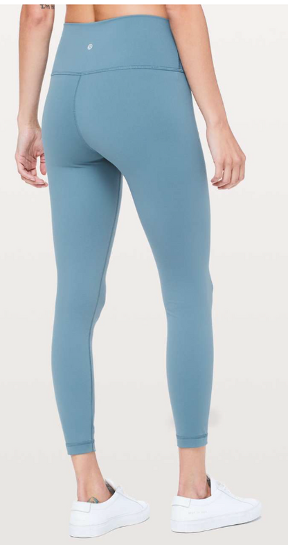 Lululemon Wunder Under Hi-Rise 7/8 Tight 25" Inseam Slate Blue Sz 6