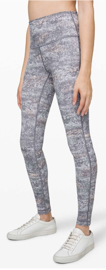 Lululemon Wunder Under High-Rise Tight 28" Inseam Full-On Luxtreme Frozen Vista Alpine White Multi sz 4