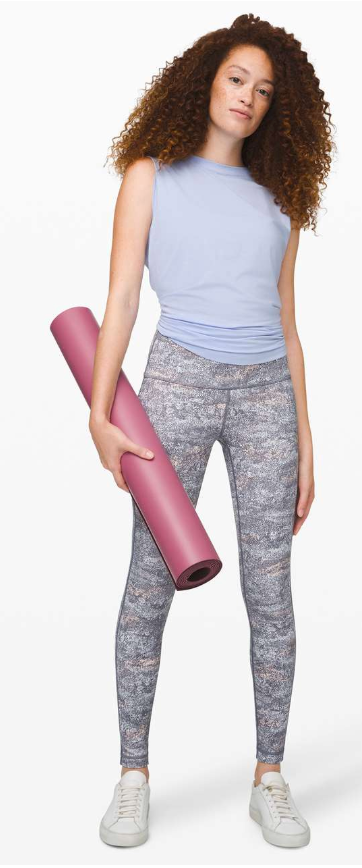 Lululemon Wunder Under High-Rise Tight 28" Inseam Full-On Luxtreme Frozen Vista Alpine White Multi sz 4