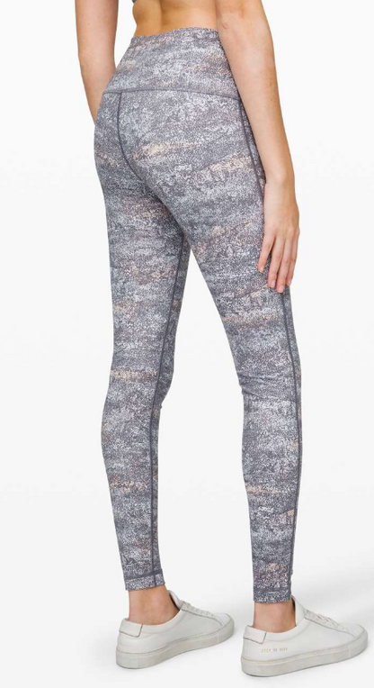 Lululemon Wunder Under High-Rise Tight 28" Inseam Full-On Luxtreme Frozen Vista Alpine White Multi sz 4