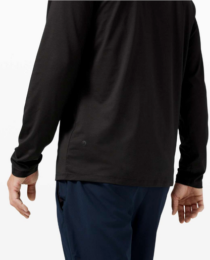 Lululemon Men's The Fundamental Long Sleeve Henley Black SZ Medium