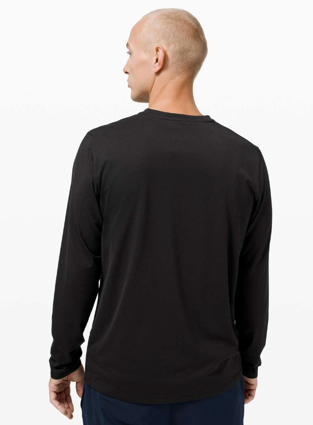 Lululemon Men's The Fundamental Long Sleeve Henley Black SZ Medium