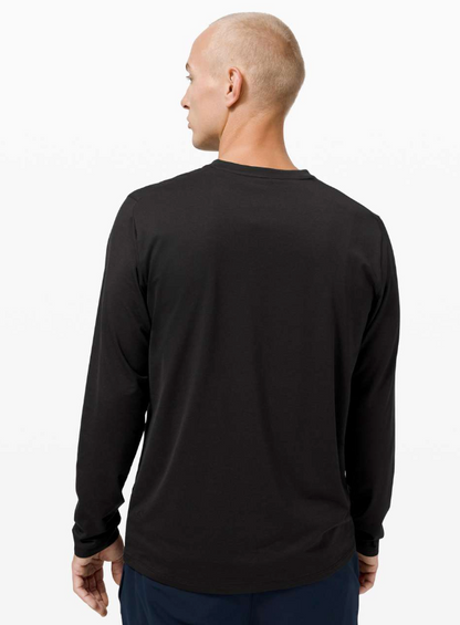 Lululemon Men's The Fundamental Long Sleeve Henley Black SZ Medium