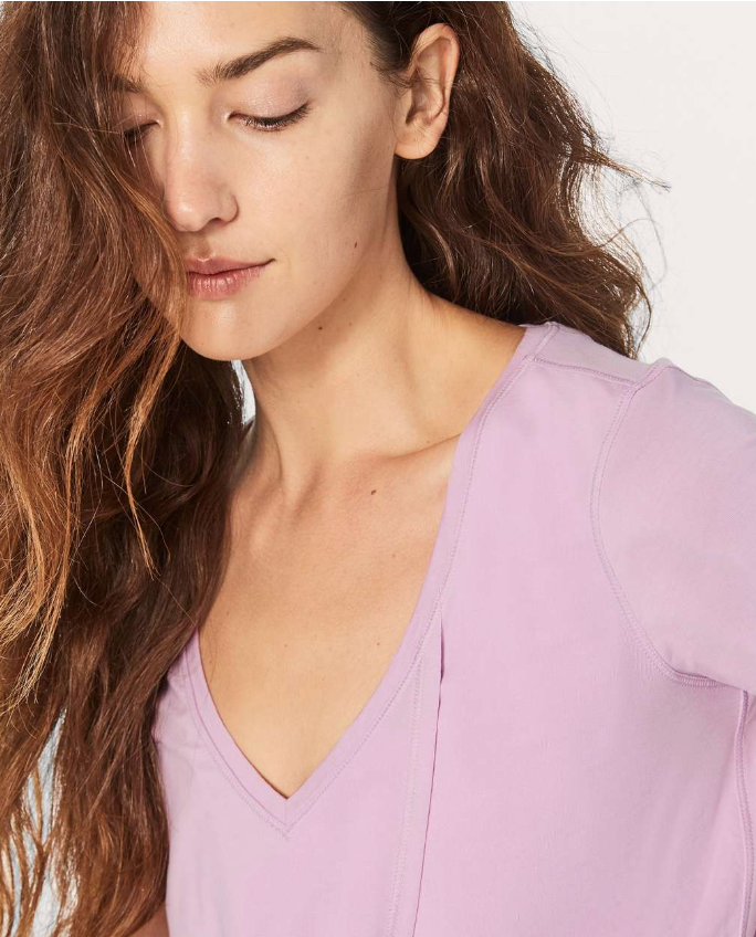 Lululemon Knot A Problem Tee Rose Quartz Sz 12