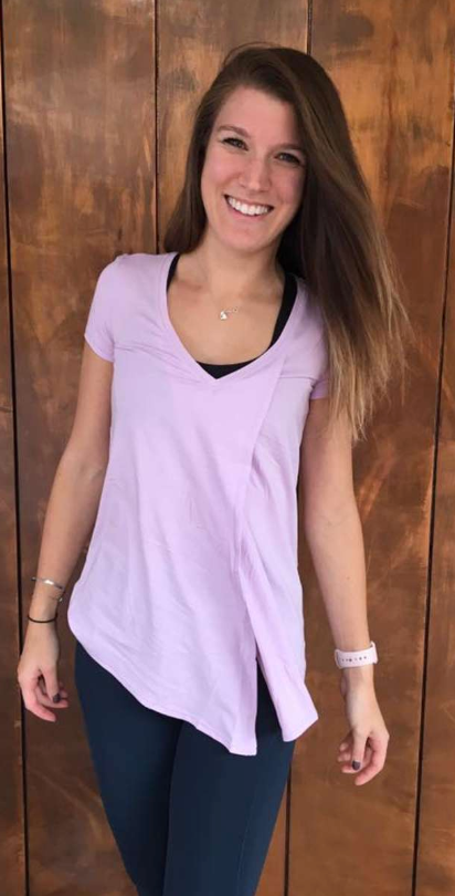 Lululemon Knot A Problem Tee Rose Quartz Sz 12