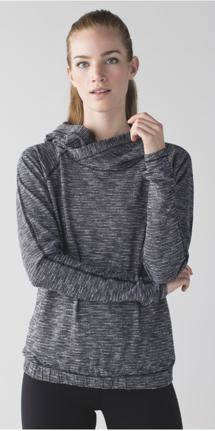 Lululemon Healthy Heart Pullover II Coco Pique Black White Sz 4