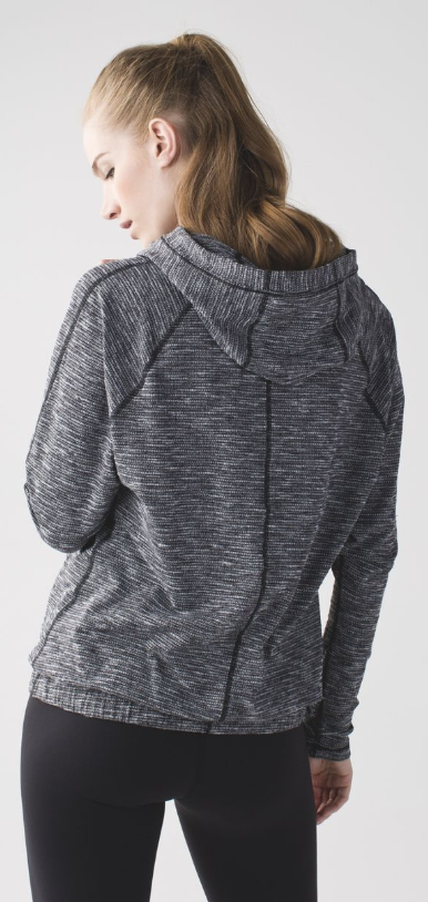 Lululemon Healthy Heart Pullover II Coco Pique Black White Sz 4