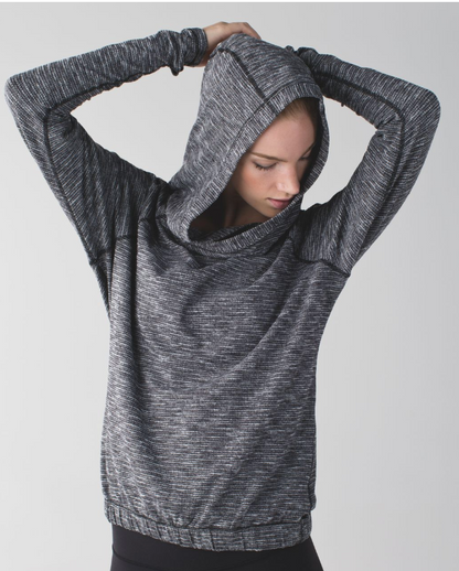 Lululemon Healthy Heart Pullover II Coco Pique Black White Sz 4