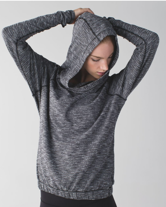 Lululemon Healthy Heart Pullover II Coco Pique Black White Sz 4