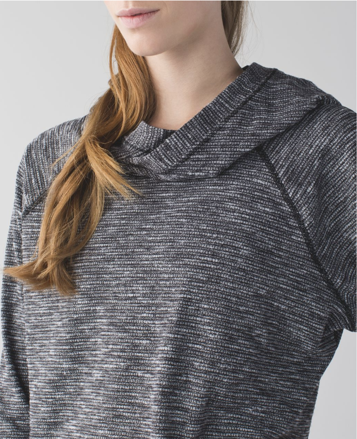 Lululemon Healthy Heart Pullover II Coco Pique Black White Sz 4