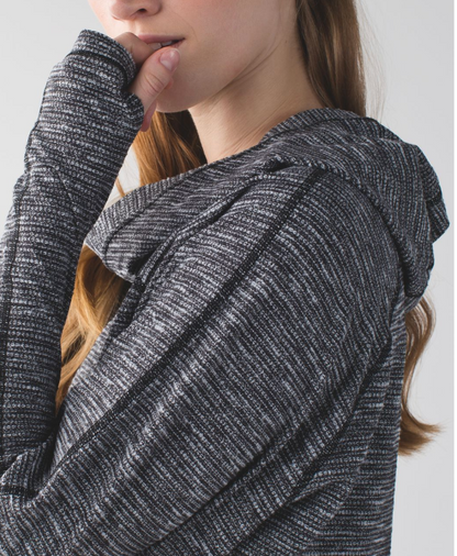 Lululemon Healthy Heart Pullover II Coco Pique Black White Sz 4