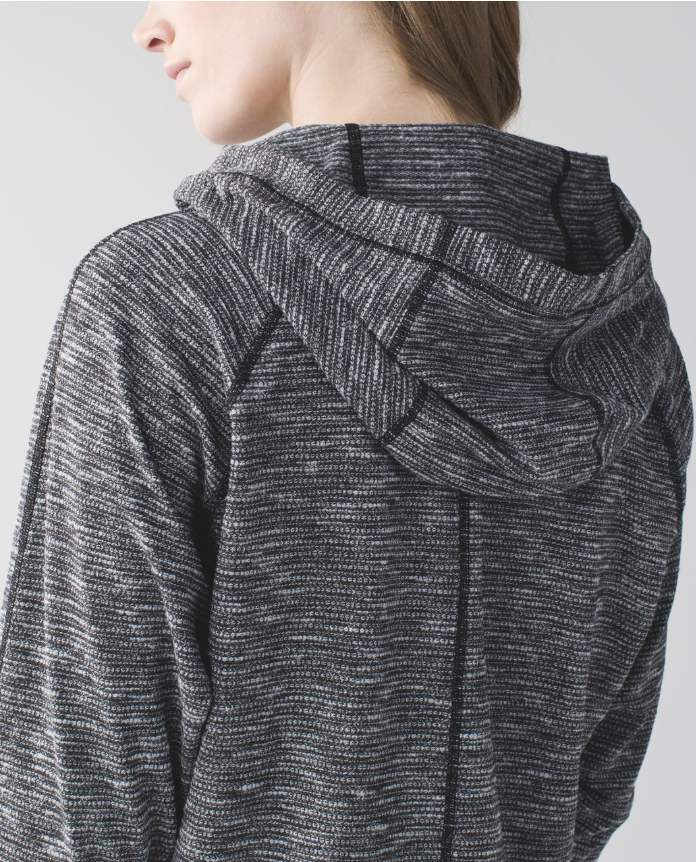 Lululemon Healthy Heart Pullover II Coco Pique Black White Sz 4