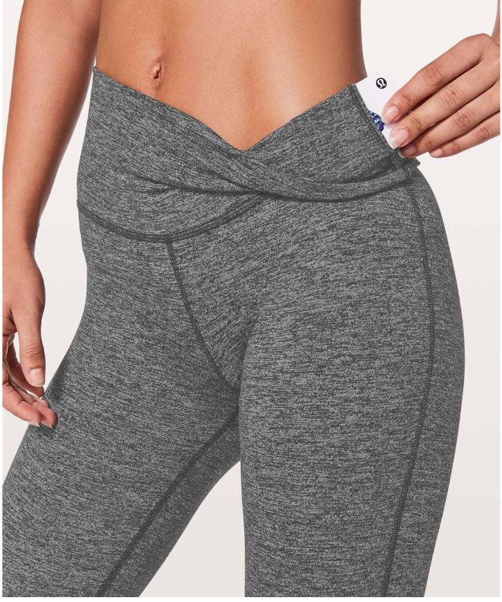 Lululemon Throw Back Pant 32.5" Inseam Heathered Black Sz 4