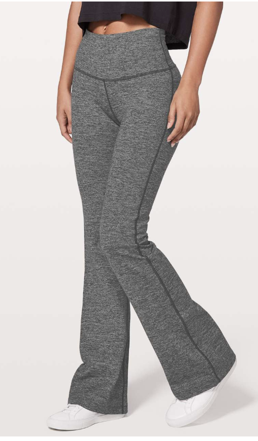Lululemon Throw Back Pant 32.5" Inseam Heathered Black Sz 4
