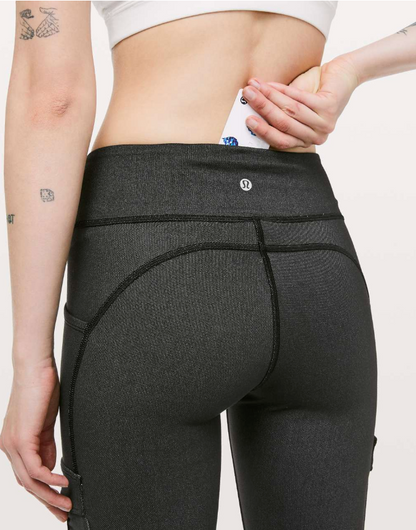 Lululemon Scenic Route 7/8 Tight 25" Inseam Black Sz 6