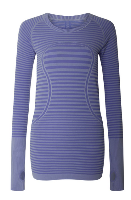 Lululemon Swiftly Tech Long Sleeve Crew Heathered Lullaby Sz 2