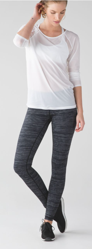 Lululemon Wunder Under Pant III Blurry Belle Battleship Black Sz 4