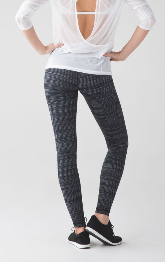 Lululemon Wunder Under Pant III Blurry Belle Battleship Black Sz 4