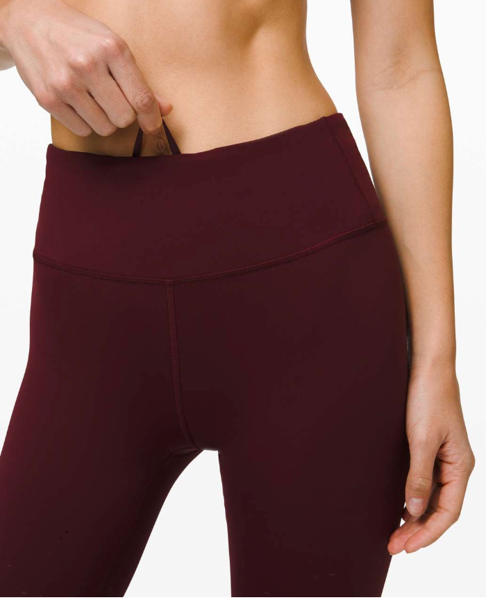 Lululemon RARE Speed Wunder Mid-Rise Tight 28" Inseam Speckle Shine Garnet/Garnet Sz 6