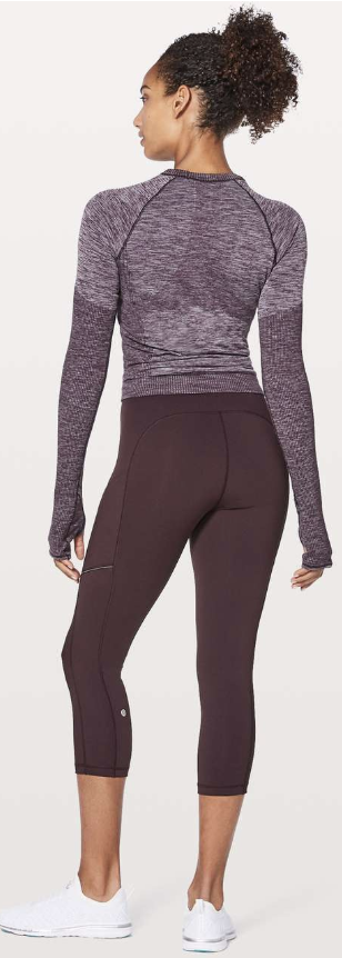 Lululemon Speed Up Crop 21" Inseam Black Cherry Sz 6