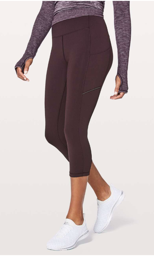 Lululemon Speed Up Crop 21" Inseam Black Cherry Sz 6
