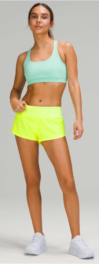 Lululemon Speed Up Low-Rise Short 2.5" Inseam Highlight Yellow Sz 8