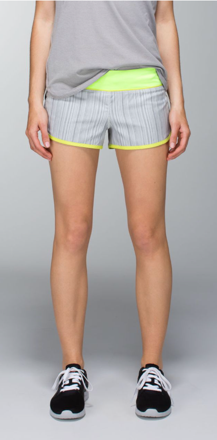 Lululemon Run: Speed Short 2.5" Inseam Wee Are From Space Silver Spoon/Antidote/Clear Mint Sz 2