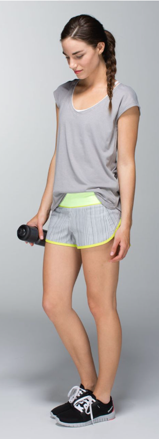 Lululemon Run: Speed Short 2.5" Inseam Wee Are From Space Silver Spoon/Antidote/Clear Mint Sz 2