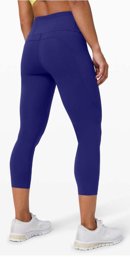 Lululemon Fast and Free High-Rise Crop II 23" Inseam Non-Reflective Larkspur Sz 6 Brand New
