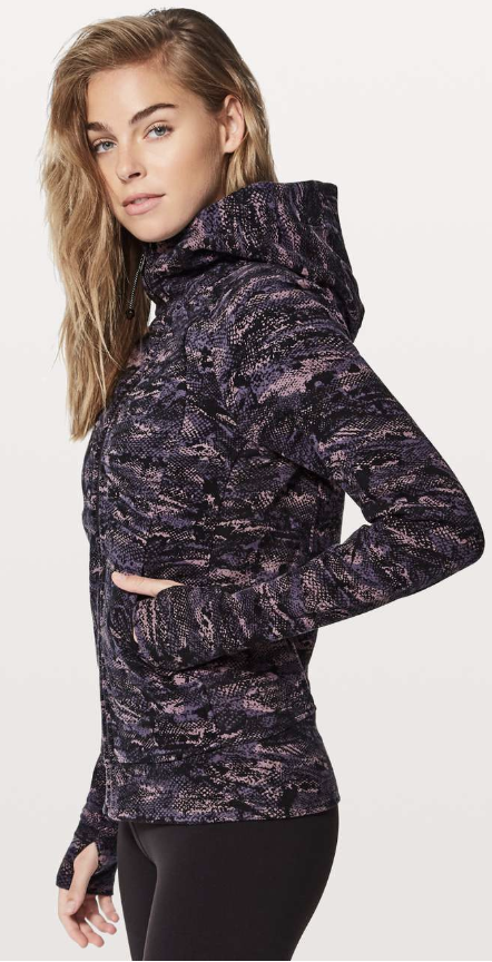 Lululemon Scuba Hoodie IV Rip Wave Purple Thunder Black Sz 6