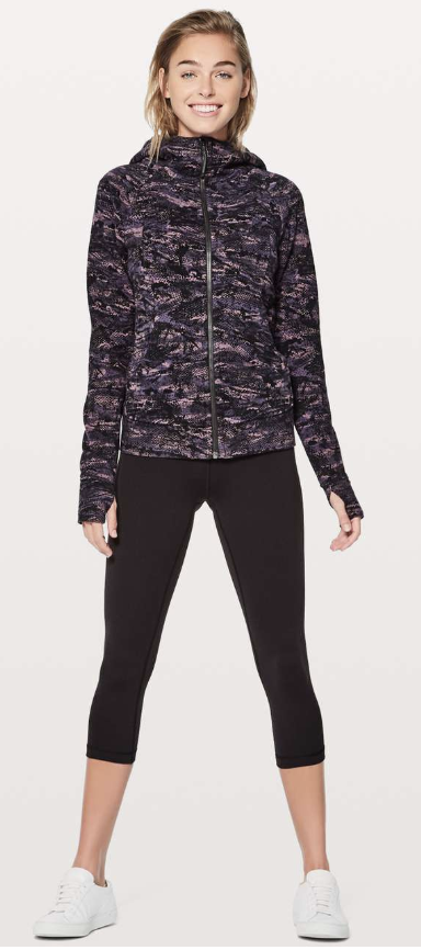 Lululemon Scuba Hoodie IV Rip Wave Purple Thunder Black Sz 6