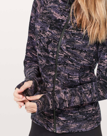 Lululemon Scuba Hoodie IV Rip Wave Purple Thunder Black Sz 6
