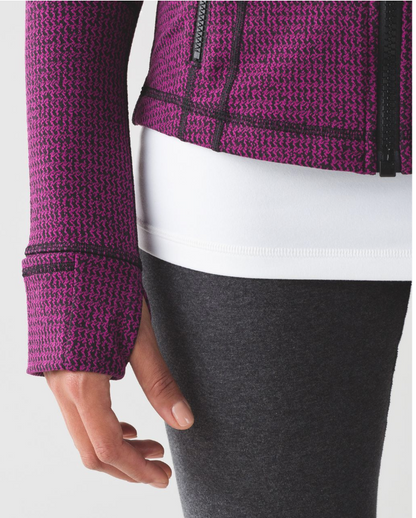 Lululemon Define Jacket Teeny Tooth Deep Fuchsia Black Sz 6