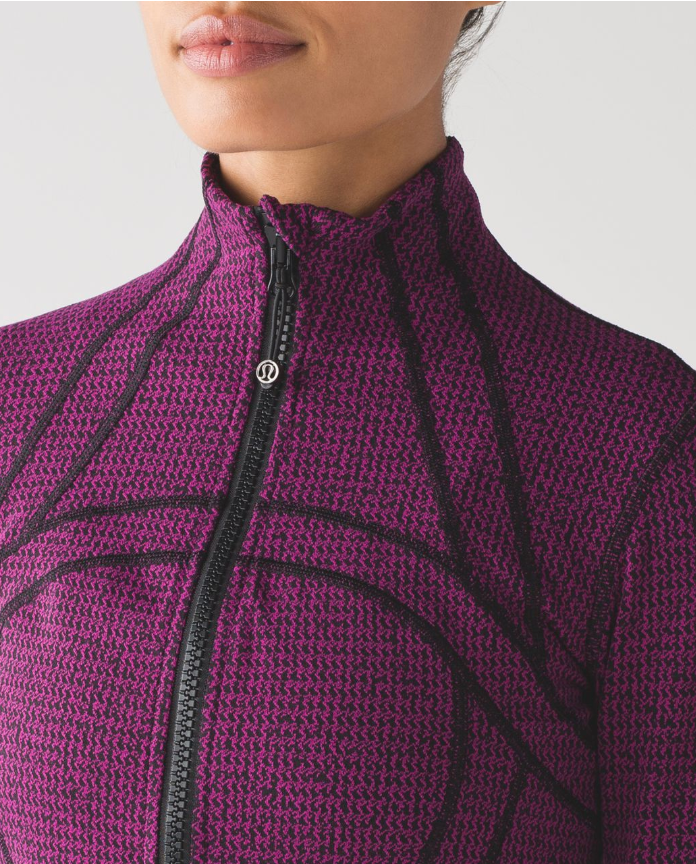 Lululemon Define Jacket Teeny Tooth Deep Fuchsia Black Sz 6