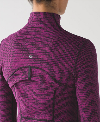 Lululemon Define Jacket Teeny Tooth Deep Fuchsia Black Sz 6