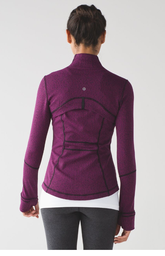 Lululemon Define Jacket Teeny Tooth Deep Fuchsia Black Sz 6