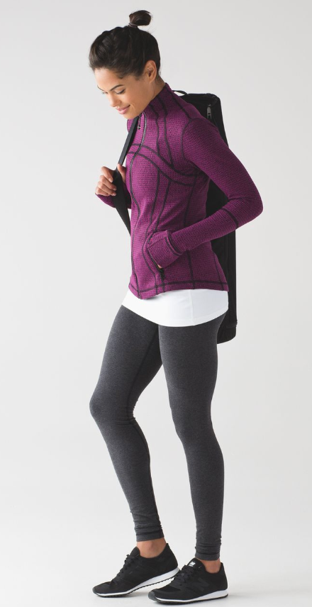 Lululemon Define Jacket Teeny Tooth Deep Fuchsia Black Sz 6